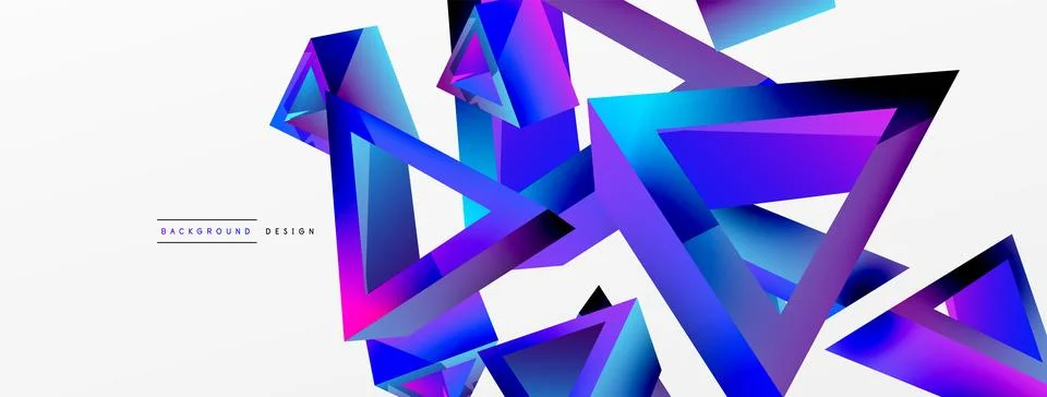 3d triangle abstract background. Basic shape technology or business concept Stockillustratie
