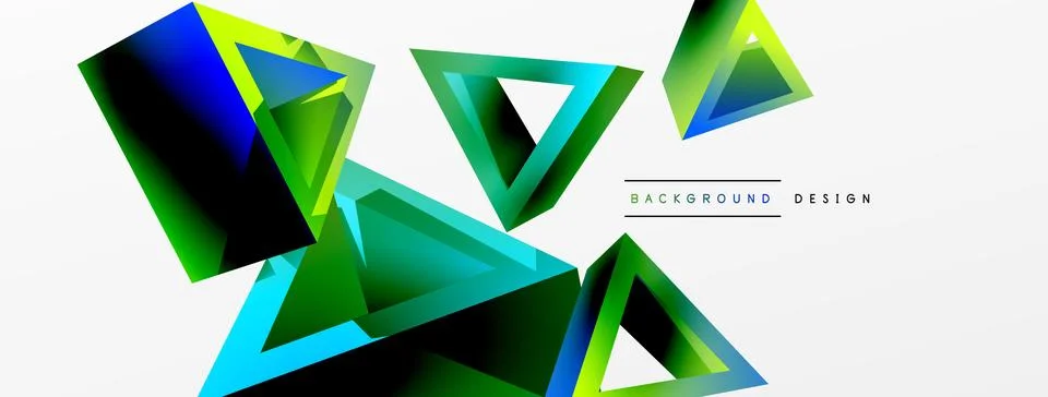 3d triangle abstract background. Basic shape technology or business concept Illustrazione stock