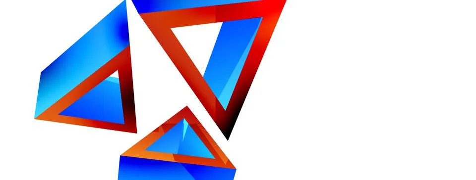 3d triangle abstract background. Basic shape technology or business concept Stockillustratie