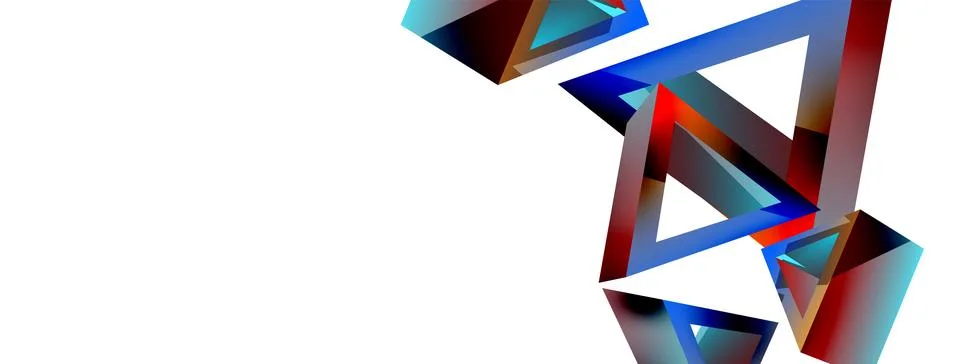 3d triangle abstract background. Basic shape technology or business concept Stockillustratie