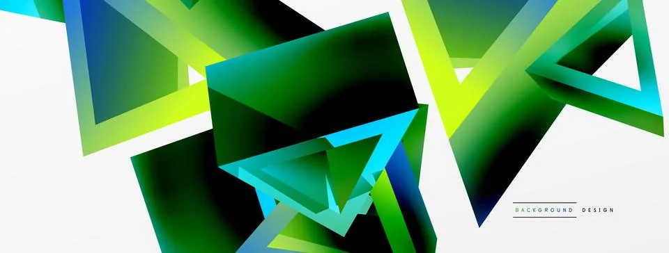 3d triangle abstract background. Basic shape technology or business concept Stock Illustration