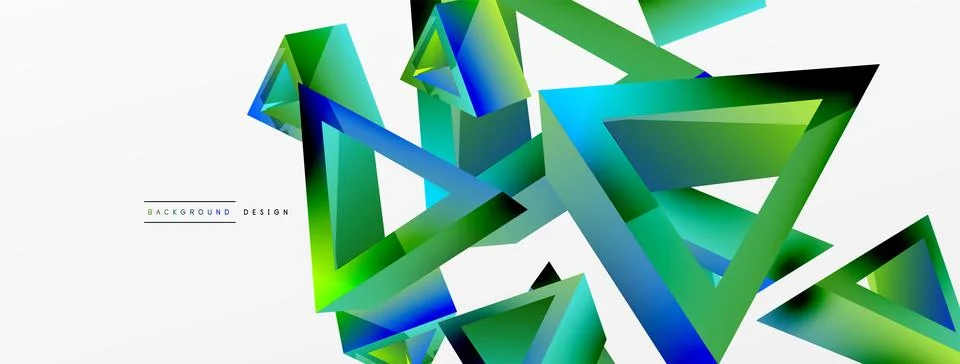 3d triangle abstract background. Basic shape technology or business concept Stock Illustration