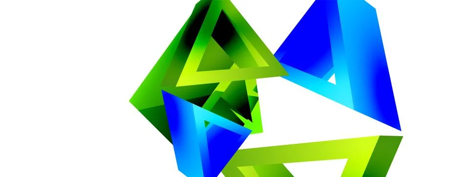 3d triangle abstract background. Basic shape technology or business concept Stock Illustration