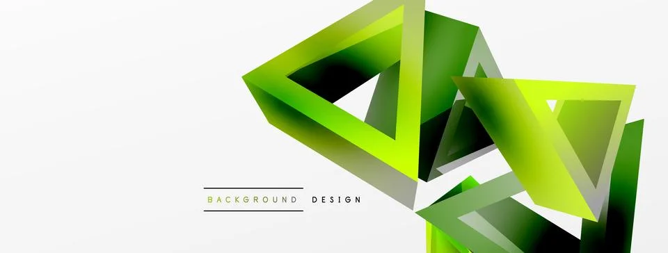 3d triangle abstract background. Basic shape technology or business concept Stock Illustration