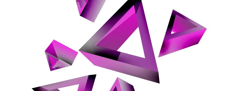 3d triangle abstract background. Basic shape technology or business concept Stockillustratie