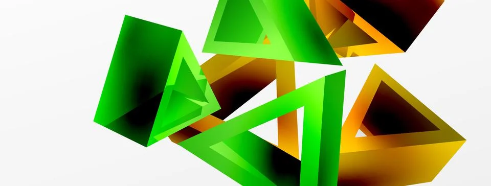 3d triangle abstract background. Basic shape technology or business concept Illustrazione stock