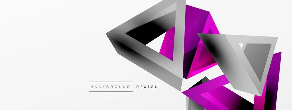 3d triangle abstract background. Basic shape technology or business concept Stockillustratie