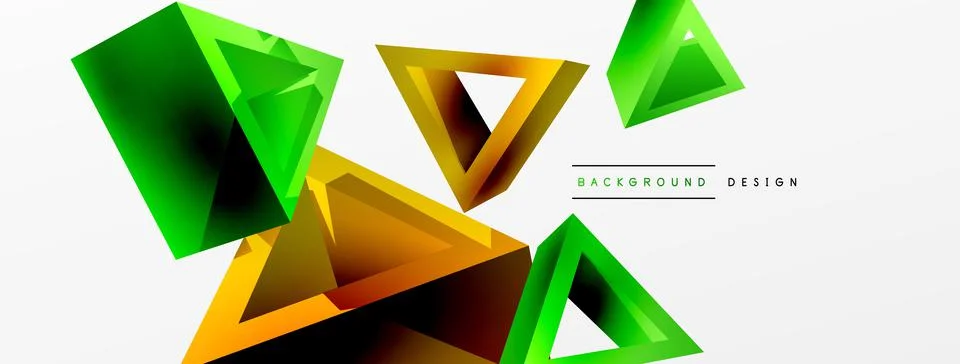 3d triangle abstract background. Basic shape technology or business concept Illustrazione stock