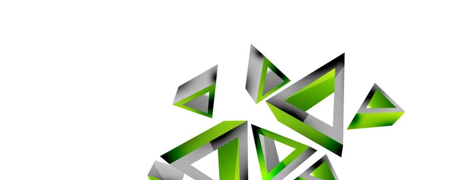 3d triangle abstract background. Basic shape technology or business concept 库存插图