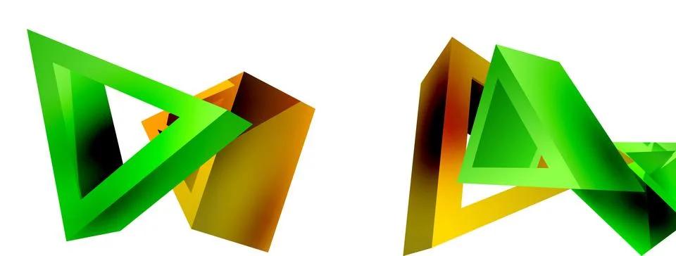 3d triangle abstract background. Basic shape technology or business concept Stock Illustration