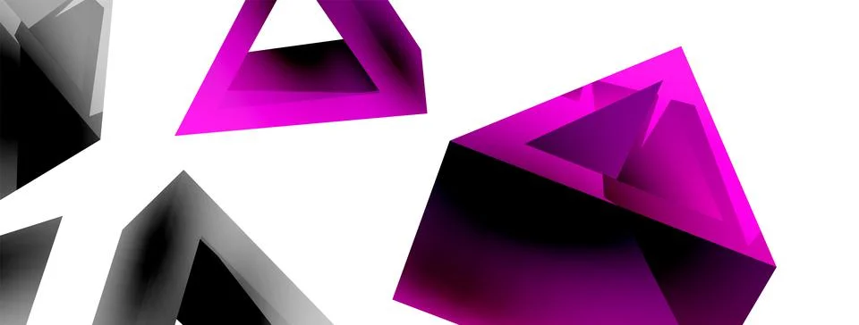 3d triangle abstract background. Basic shape technology or business concept Illustrazione stock