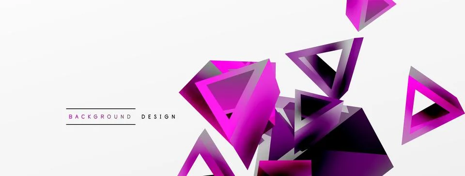 3d triangle abstract background. Basic shape technology or business concept Illustrazione stock