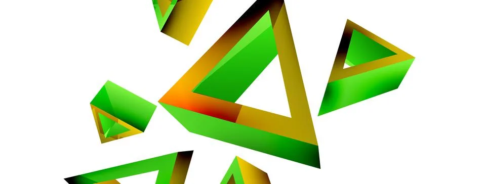 3d triangle abstract background. Basic shape technology or business concept 스톡 일러스트