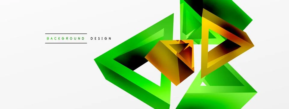 3d triangle abstract background. Basic shape technology or business concept Stock Illustration