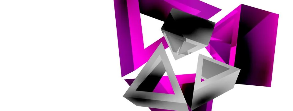 3d triangle abstract background. Basic shape technology or business concept イラスト素材