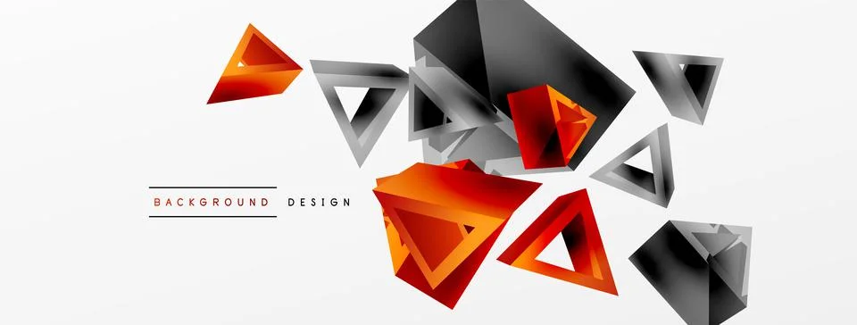 3d triangle abstract background. Basic shape technology or business concept Stockillustratie