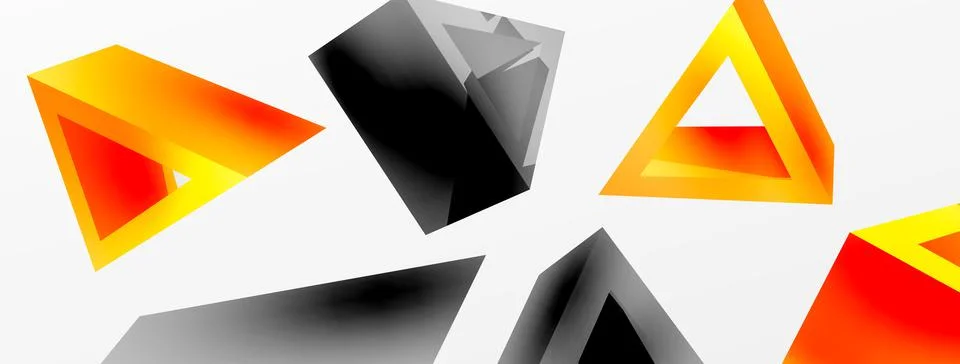 3d triangle abstract background. Basic shape technology or business concept Stockillustratie