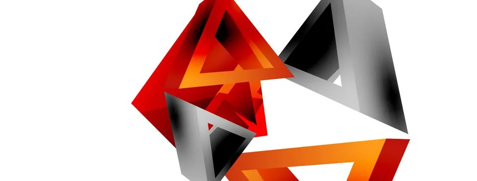 3d triangle abstract background. Basic shape technology or business concept 库存插图