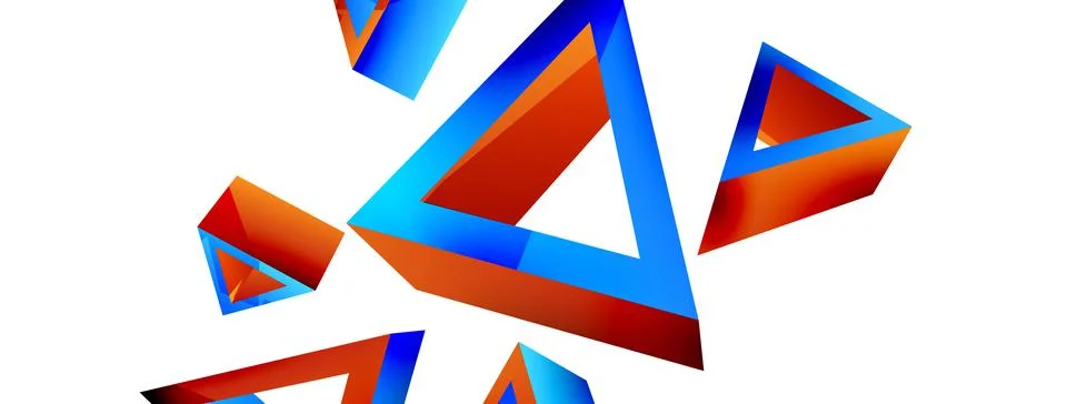 3d triangle abstract background. Basic shape technology or business concept Stockillustratie