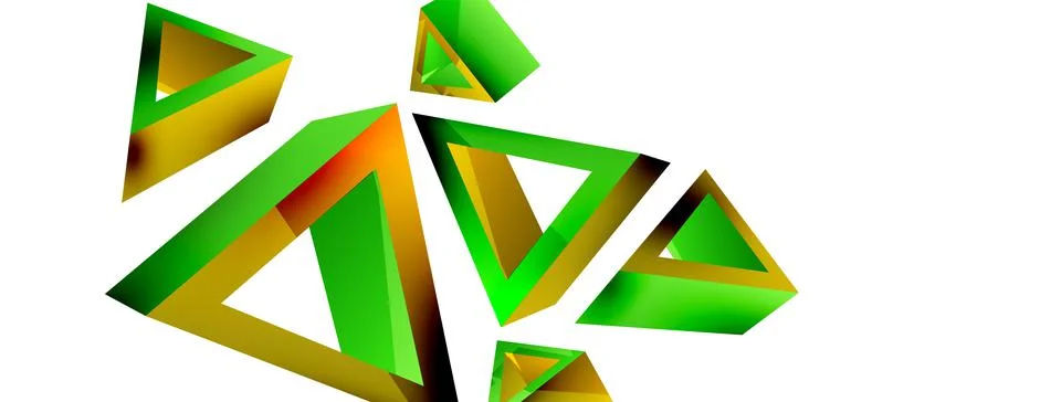 3d triangle abstract background. Basic shape technology or business concept Stockillustratie