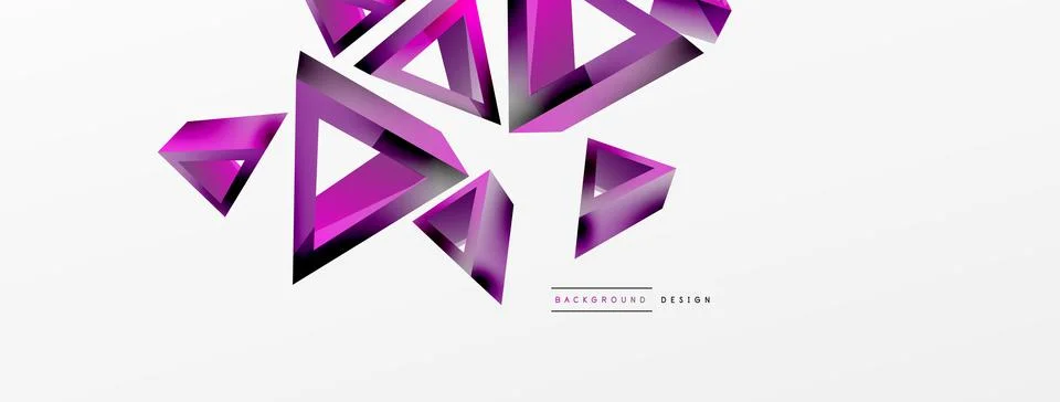 3d triangle abstract background. Basic shape technology or business concept Stockillustratie