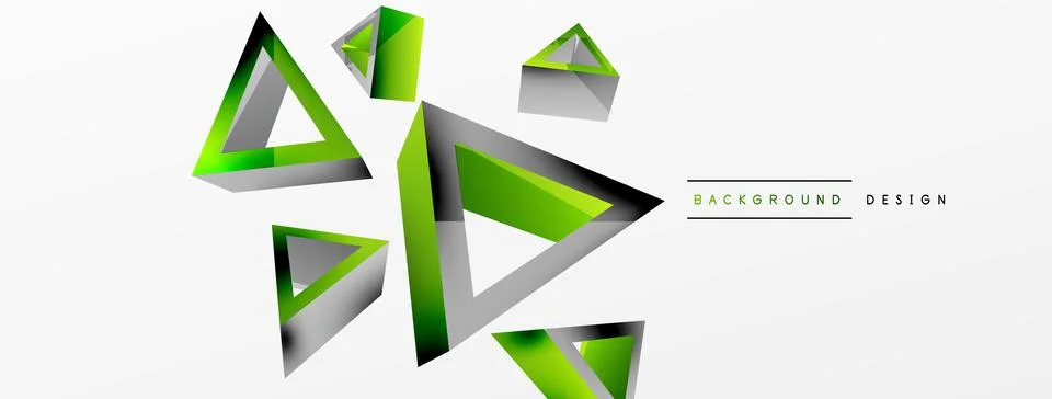 3d triangle abstract background. Basic shape technology or business concept 스톡 일러스트