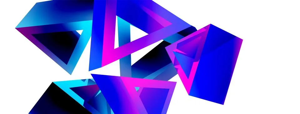 3d triangle abstract background. Basic shape technology or business concept Illustrazione stock