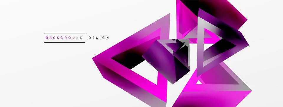 3d triangle abstract background. Basic shape technology or business concept Stockillustratie