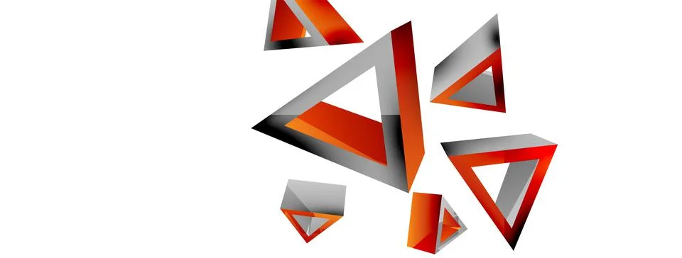 3d triangle abstract background. Basic shape technology or business concept Stock Illustration