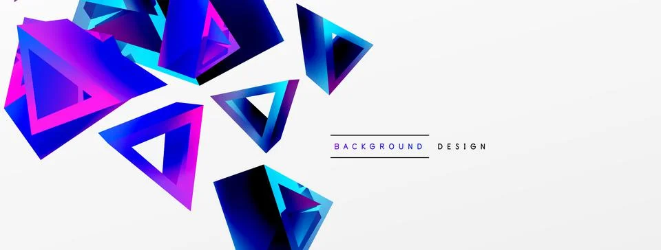 3d triangle abstract background. Basic shape technology or business concept Stockillustratie