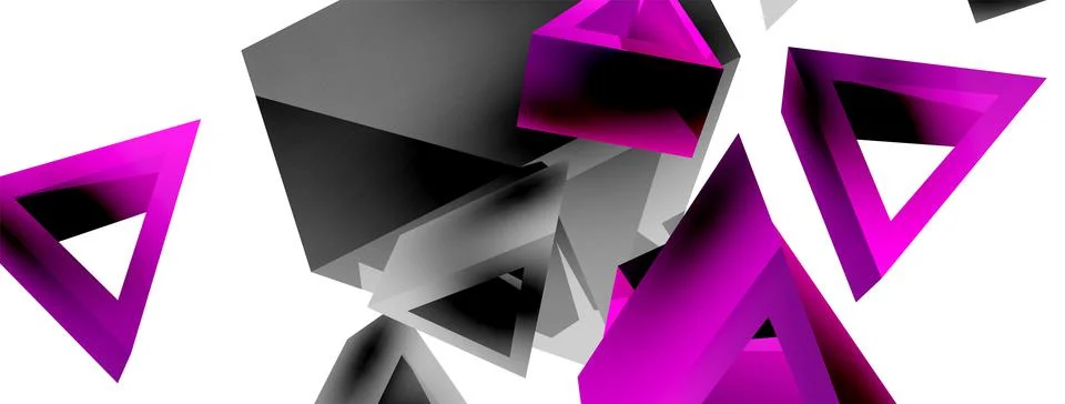 3d triangle abstract background. Basic shape technology or business concept Stockillustratie