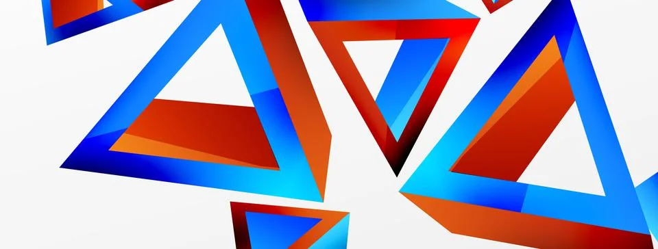 3d triangle abstract background. Basic shape technology or business concept Stockillustratie