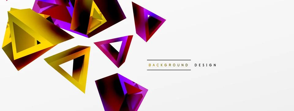 3d triangle abstract background. Basic shape technology or business concept Stockillustratie
