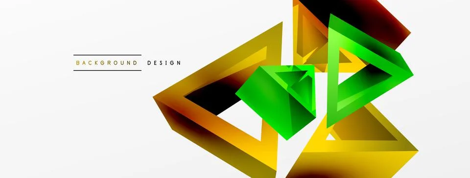 3d triangle abstract background. Basic shape technology or business concept Stockillustratie