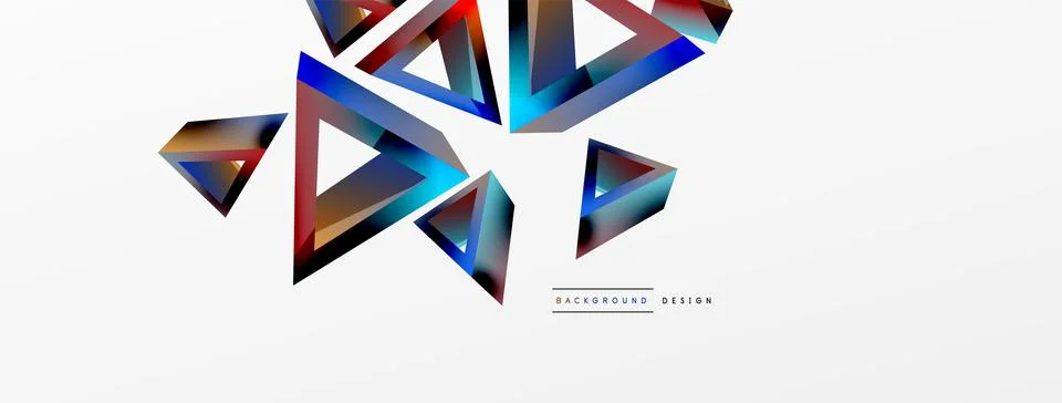 3d triangle abstract background. Basic shape technology or business concept Stock Illustration