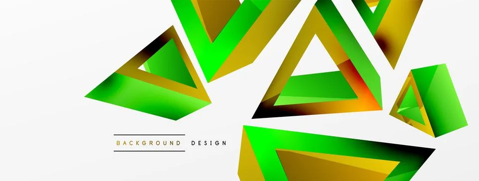 3d triangle abstract background. Basic shape technology or business concept 库存插图