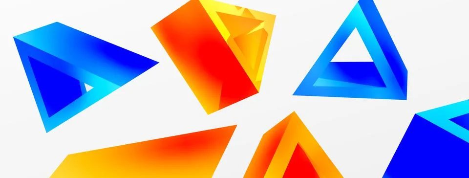 3d triangle abstract background. Basic shape technology or business concept Stockillustratie