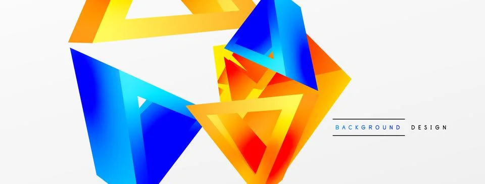 3d triangle abstract background. Basic shape technology or business concept Stockillustratie