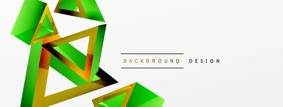 3d triangle abstract background. Basic shape technology or business concept 스톡 일러스트