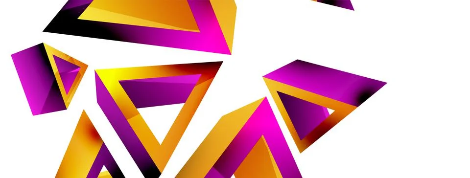 3d triangle abstract background. Basic shape technology or business concept 库存插图