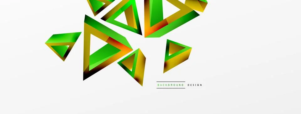 3d triangle abstract background. Basic shape technology or business concept Stockillustratie