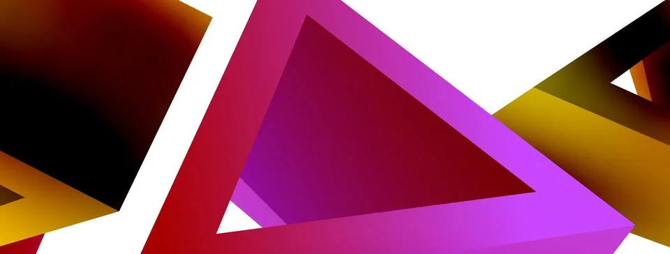 3d triangle abstract background. Basic shape technology or business concept Stock Illustration