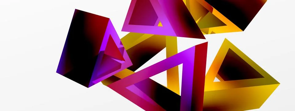 3d triangle abstract background. Basic shape technology or business concept Stockillustratie