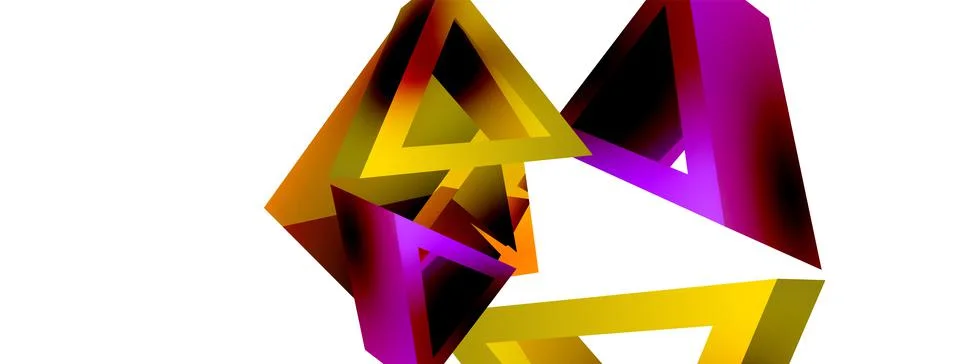 3d triangle abstract background. Basic shape technology or business concept Stock Illustration