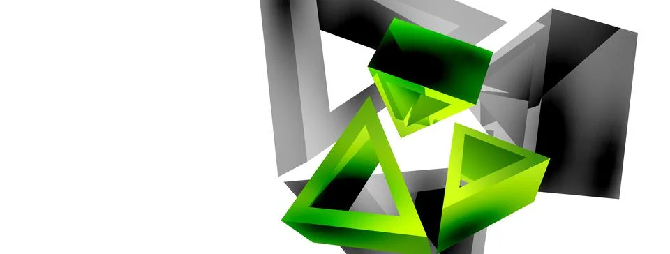 3d triangle abstract background. Basic shape technology or business concept Stockillustratie