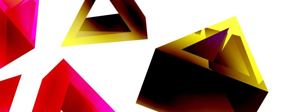 3d triangle abstract background. Basic shape technology or business concept Stockillustratie