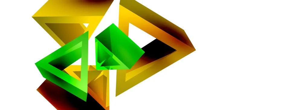 3d triangle abstract background. Basic shape technology or business concept Stock Illustration