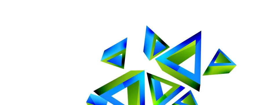 3d triangle abstract background. Basic shape technology or business concept Stockillustratie