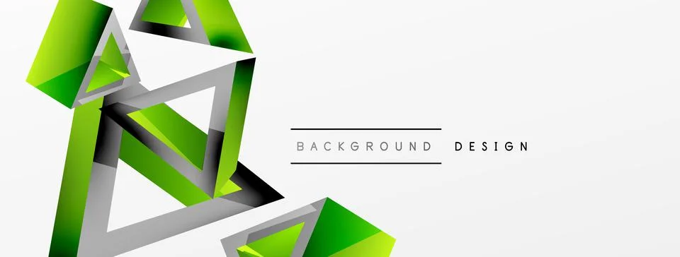 3d triangle abstract background. Basic shape technology or business concept Stockillustratie