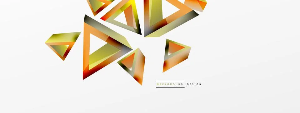 3d triangle abstract background. Basic shape technology or business concept Stock Illustration